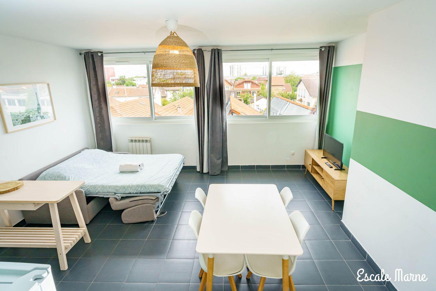 Escale-Marne Fr - 202 - Free Parking - Free Luggage Storage - All Equipped - Linen Included - Washing Machine - 10Mn Walk Metro 8 - Rer A - Panoramic View - From 1 To 14 Guests Maisons-Alfort Exterior photo